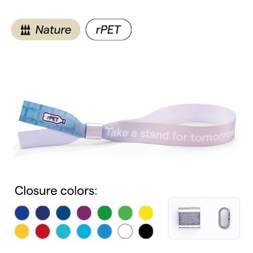 rPET Wristband Metal Clamp