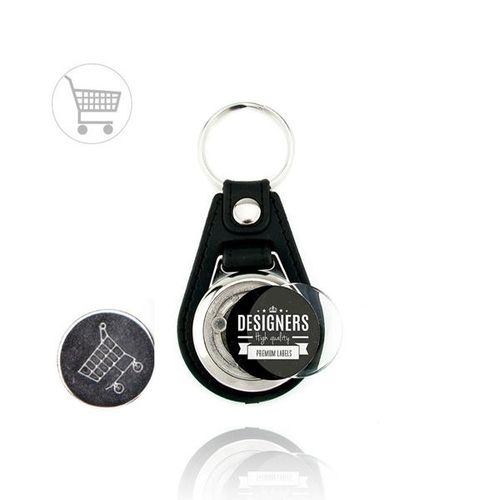 LLAVERO MD-25 CARRO CON MONEDA € 1,00 PARA CARRITO, METAL MD-25 CARRO