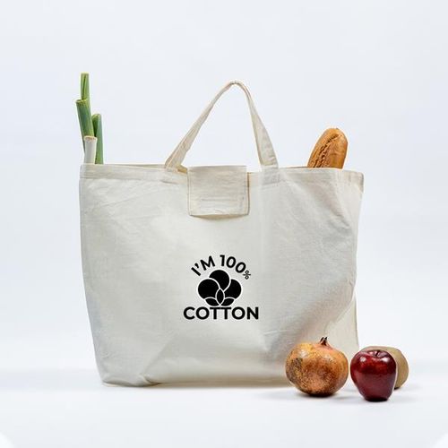 BOLSA DE COMPRAS PLEGABLE,100% ALGODÓN COTFOLD