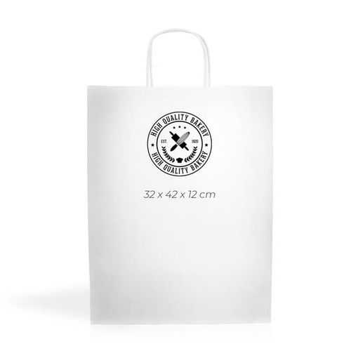 BOLSA PAPEL KRAFT 100G/M2 32X42X12CM - BLANCO WKRAFT08