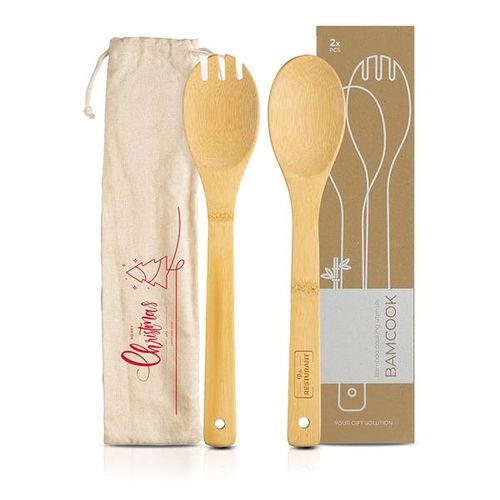 ACCESORIOS DE COCINA DE BAMBÚ CON FUNDA DE ALGODÓN. BAMCOOK