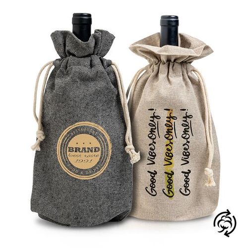 BOLSA DE REGALO PARA 1 BOTELLA EN ALGODÓN RECICLADO DE 280 G/M² BOTBAG