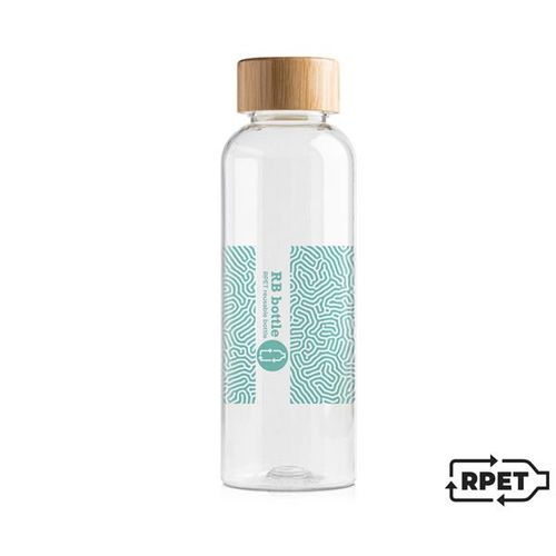BOTELLA DE RPET DE 500 ML CON TAPÓN DE BAMBÚ RB BOTTLE