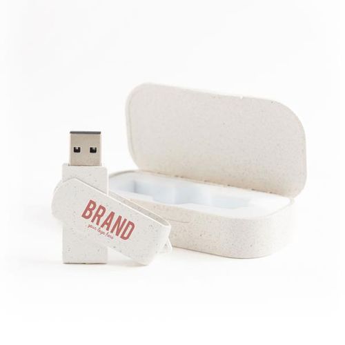 MEMORIA USB 32GB CON CAJA DE FIBRA DE TRIGO USBOXY
