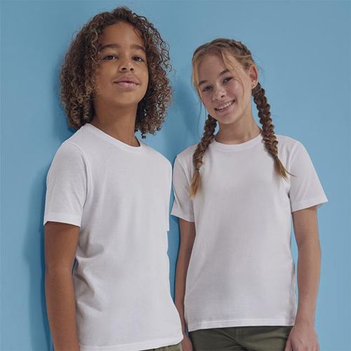 B&C #E190 CAMISETA NIÑOS - 100% ALGODÓN - BLANCO #E190 KIDS