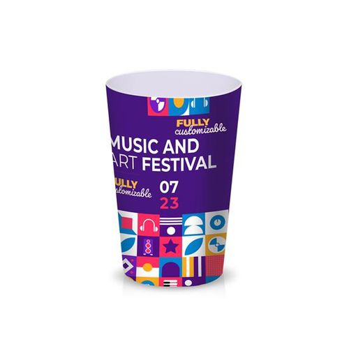 VASO DE PP REUTILIZABLE, 330ML PERSONALIZADO EN IML CUP33 QC
