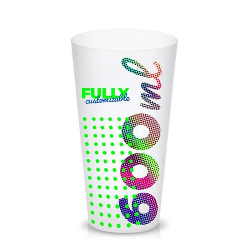 VASO DE PP REUTILIZABLE, 600ML PERSONALIZADO EN IML CUP60 QC
