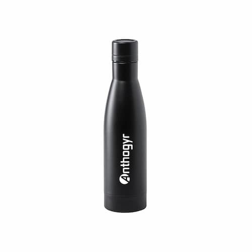 500 ml Double-wall thermal bottle. Black color. 1 color