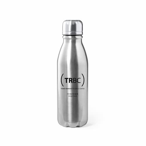 RAN. 550 ml Metal bottle with a shiny finish.. Silver color. 1 color
