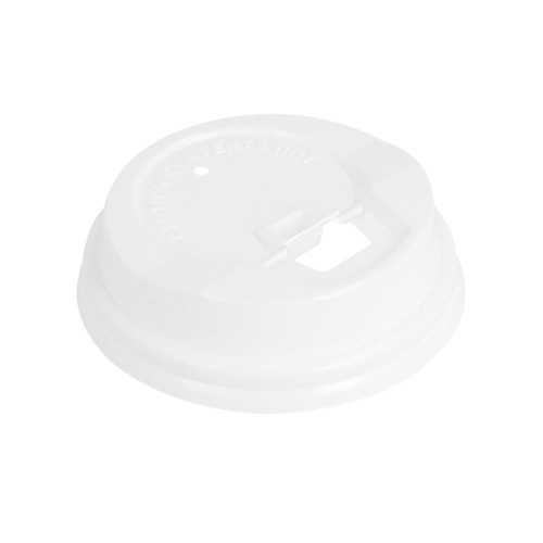 Classic lid for paper cup. 100 ml / 4 oz. White color. Not customised