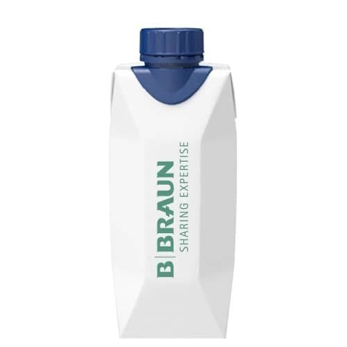 Custom carton water. Blue cap. Direct print. Full color