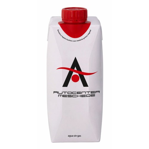 Custom carton water. Red cap . Full area. Full color