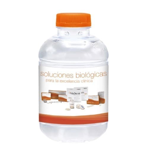 25cl or 50cl Recycled rPET personalized water bottle. Orange cap. Paper label, 1 color