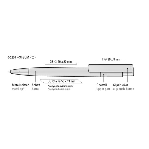 RECYCLED PET PEN PRO F SI GUM RECYCLED PET PEN PRO F SI GUM