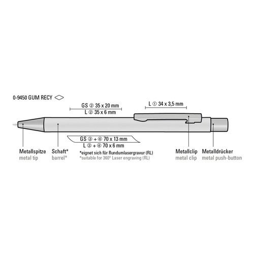 STRAIGHT GUM RECY STRAIGHT GUM RECY