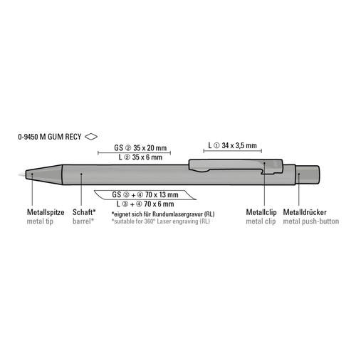 STRAIGHT M GUM RECY STRAIGHT M GUM RECY