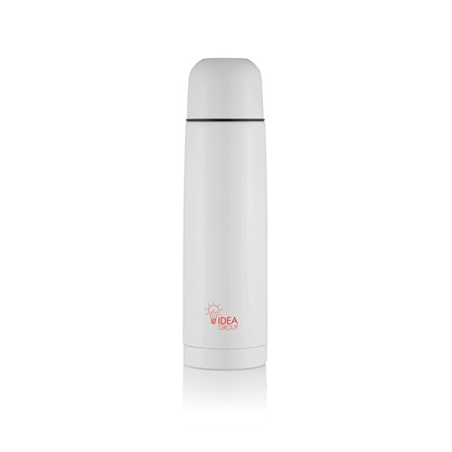 white Termo de acero inoxidable