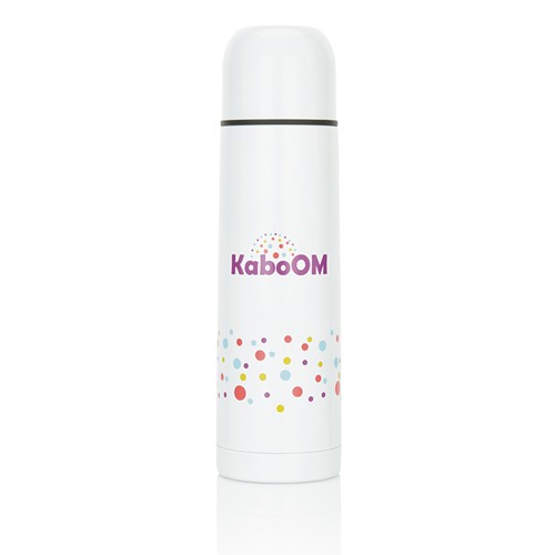 white Termo de acero inoxidable