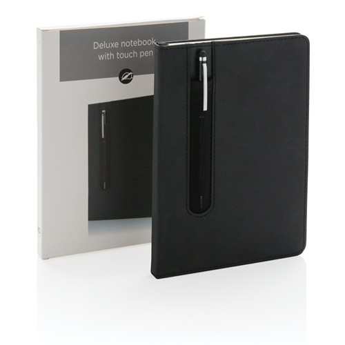 Carnet A5 à couverture rigide en PU avec Stylo tactile