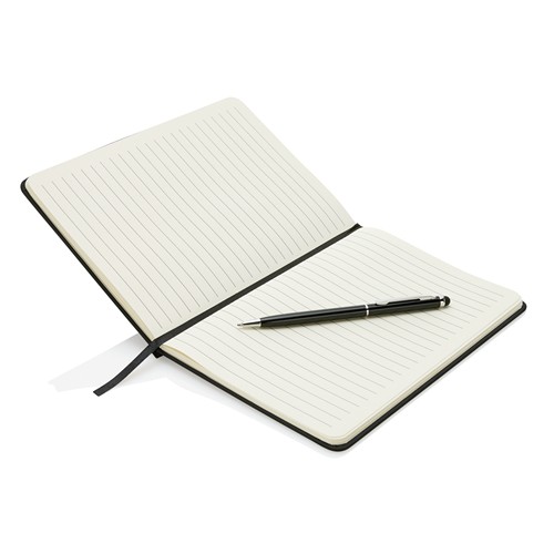 Carnet A5 à couverture rigide en PU avec Stylo tactile