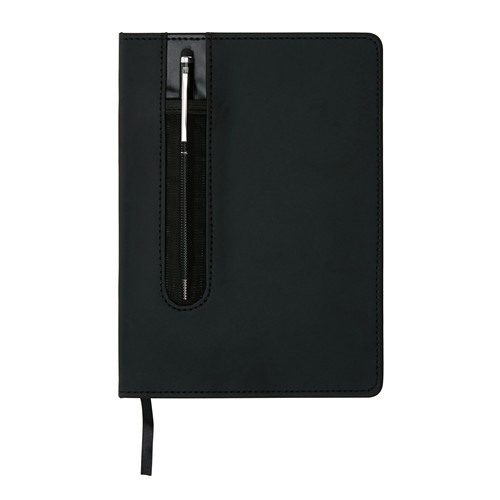 Carnet A5 à couverture rigide en PU avec Stylo tactile