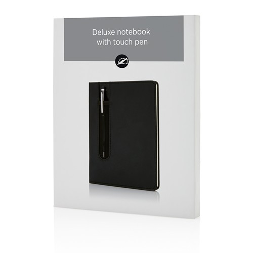 Carnet A5 à couverture rigide en PU avec Stylo tactile