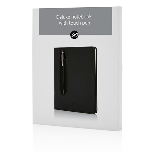 Carnet A5 à couverture rigide en PU avec Stylo tactile - 8