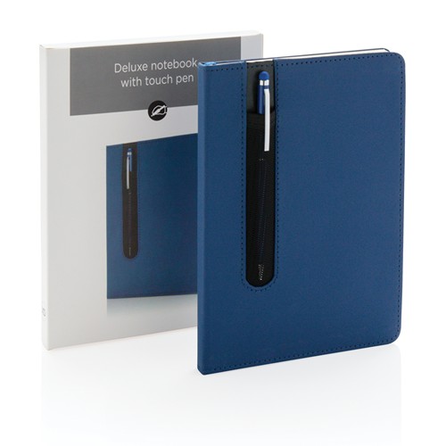 Carnet A5 à couverture rigide en PU avec Stylo tactile - 7