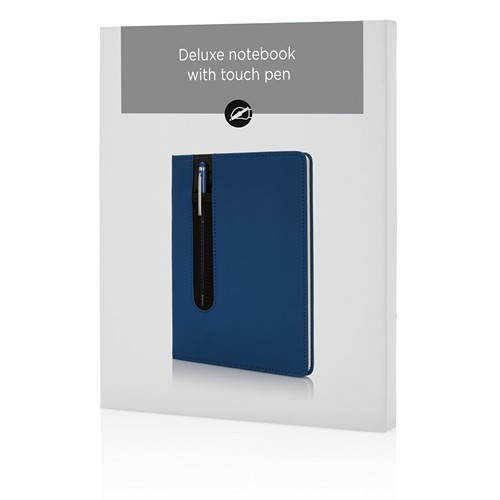 Carnet A5 à couverture rigide en PU avec Stylo tactile - 8