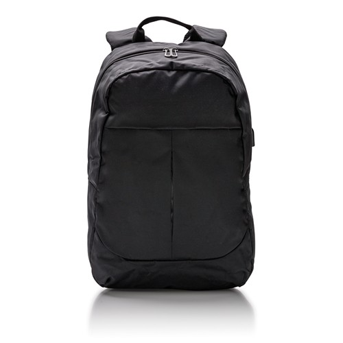 black Mochila para portátil con USB