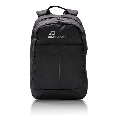 black Mochila para portátil con USB