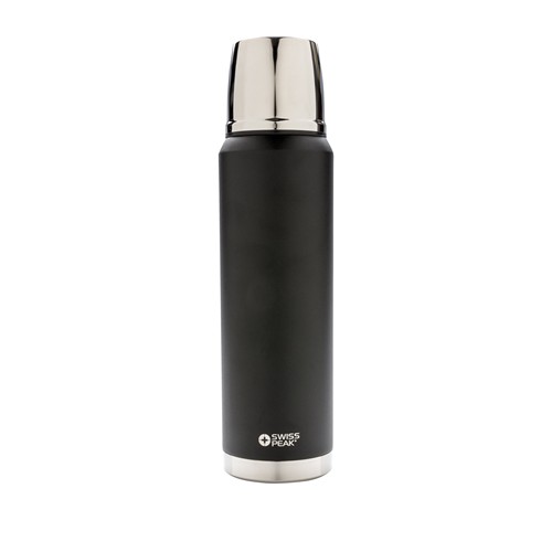 black Termo Swiss Peak Elite de cobre al vacío 1L