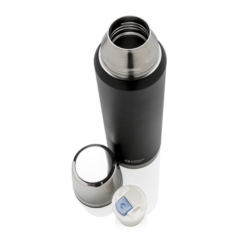 black Termo Swiss Peak Elite de cobre al vacío 1L