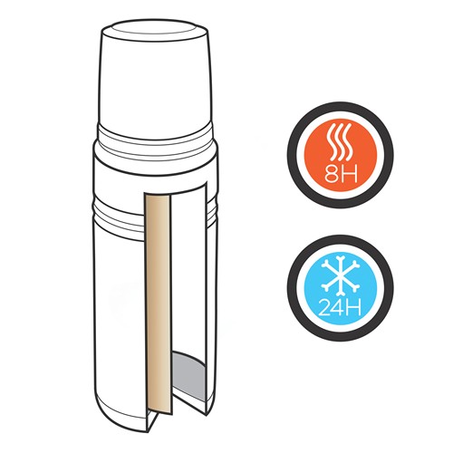 black Termo Swiss Peak Elite de cobre al vacío 1L