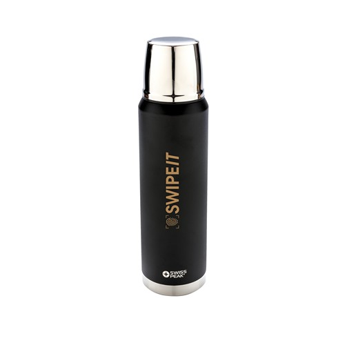 black Termo Swiss Peak Elite de cobre al vacío 1L