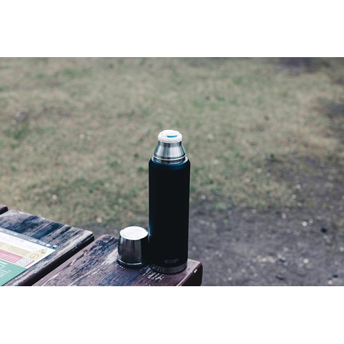 black Termo Swiss Peak Elite de cobre al vacío 1L