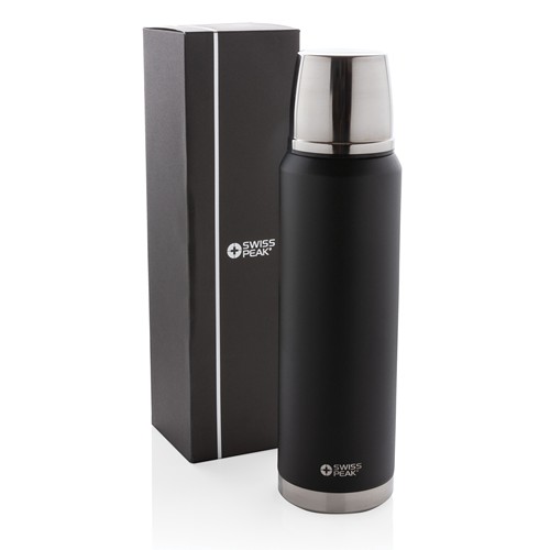 black Termo Swiss Peak Elite de cobre al vacío 1L