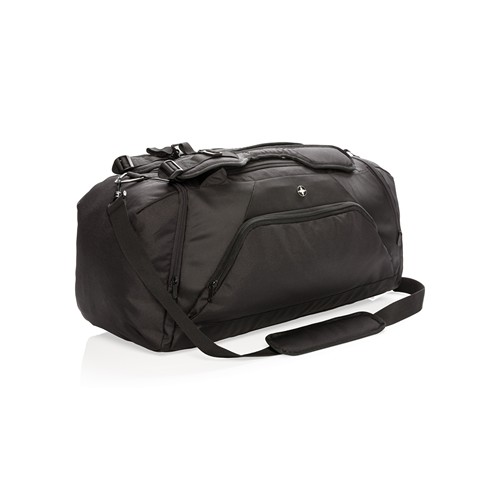 black Bolsa y mochila deportiva Swiss Peak RFID
