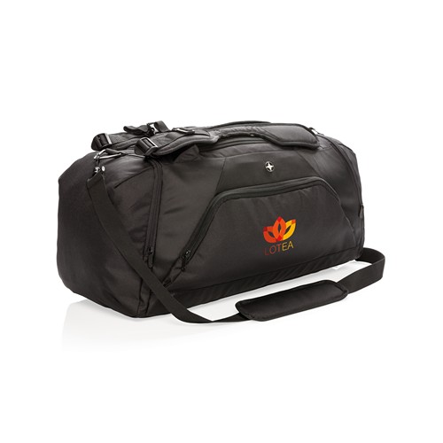 black Bolsa y mochila deportiva Swiss Peak RFID