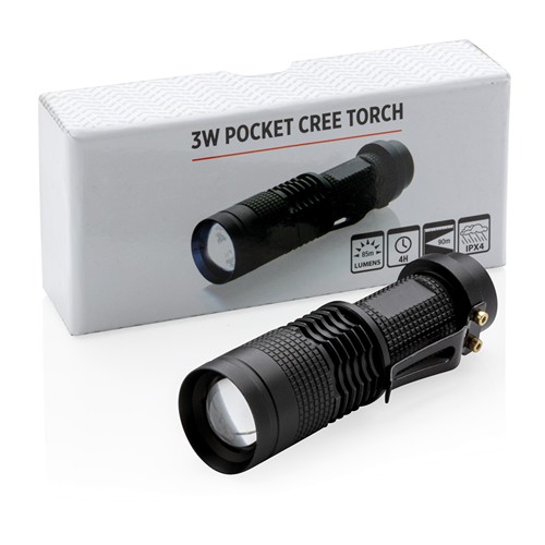Lampe torche de poche CREE 3 W - 12