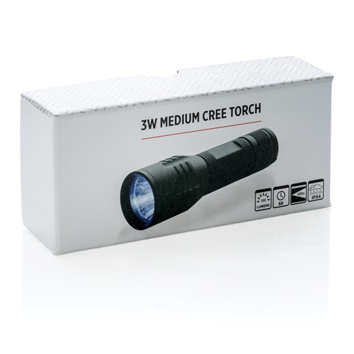 black Linterna CREE mediana 3W