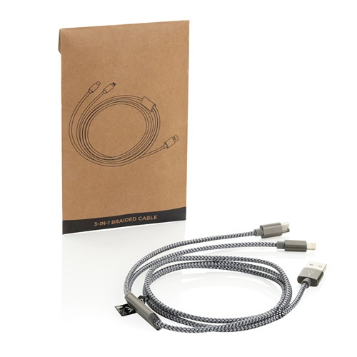 Câble tressé 3 en 1 - 4