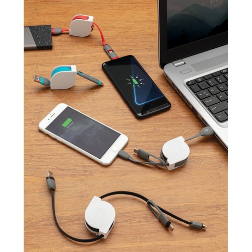 Câble rétractable 3 en 1 - 12