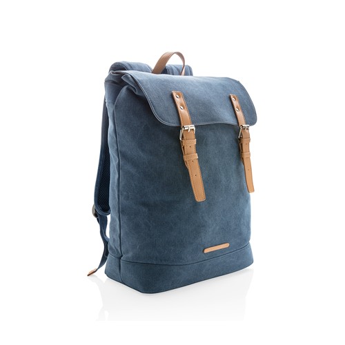 blue Mochila para portátil de lona sin PVC