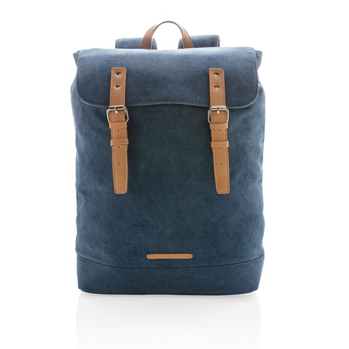 blue Mochila para portátil de lona sin PVC