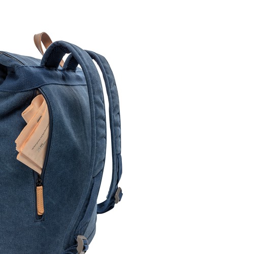blue Mochila para portátil de lona sin PVC