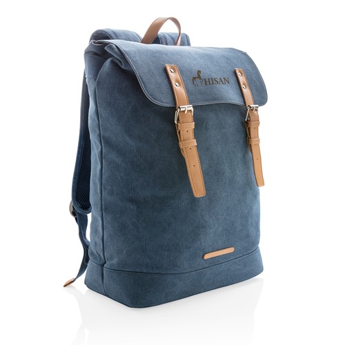 blue Mochila para portátil de lona sin PVC