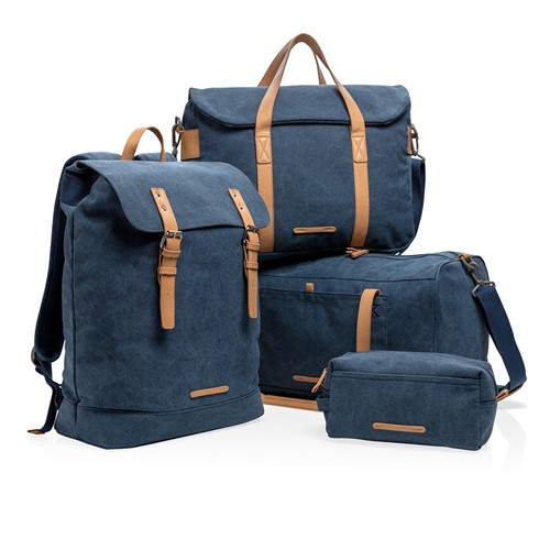 blue Mochila para portátil de lona sin PVC