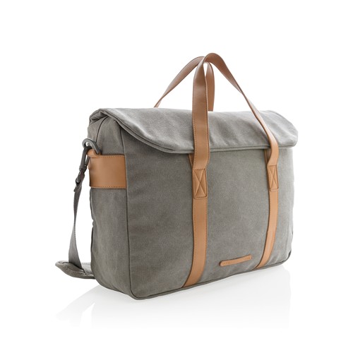 gray Bolsa para portátil de lona sin PVC