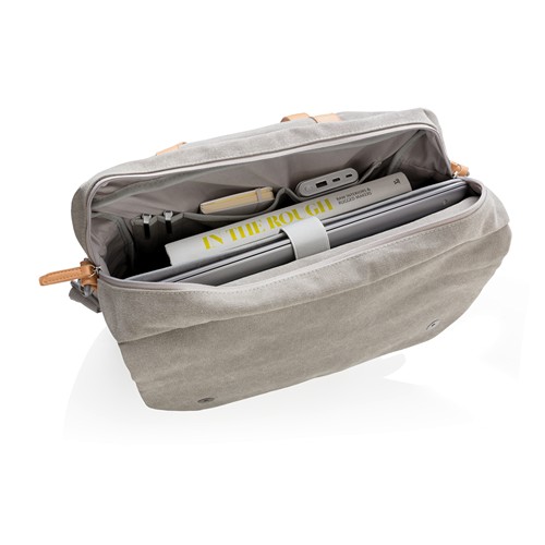 gray Bolsa para portátil de lona sin PVC